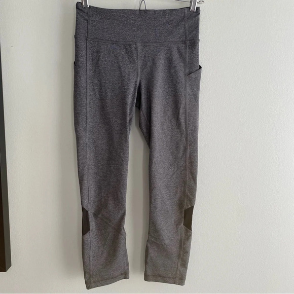 LULULEMON Pace Rival Crop *22" Heathered  Black / Black Size 4 - Picture 5 of 15